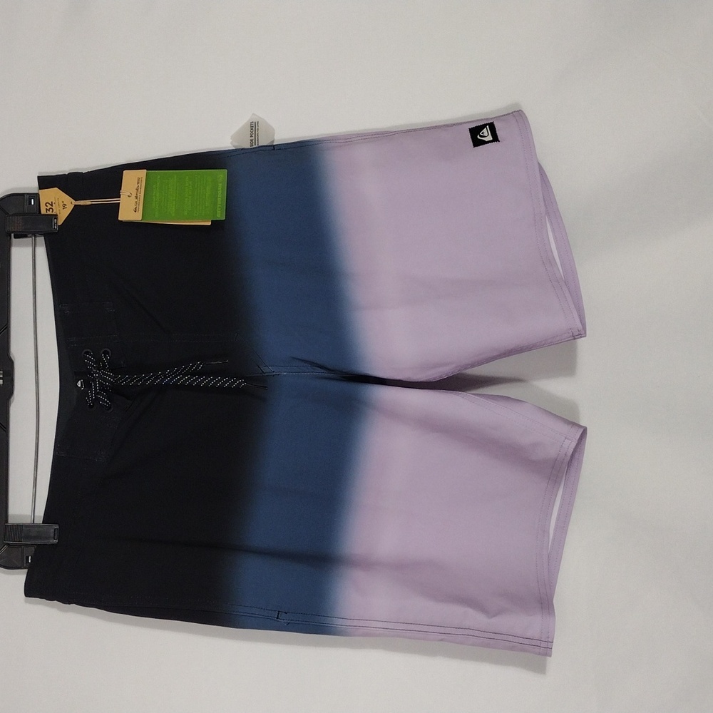 NWT Quiksilver Lilac Ombre Simmer Street Swim Trunks Mid Length 19" Size 32